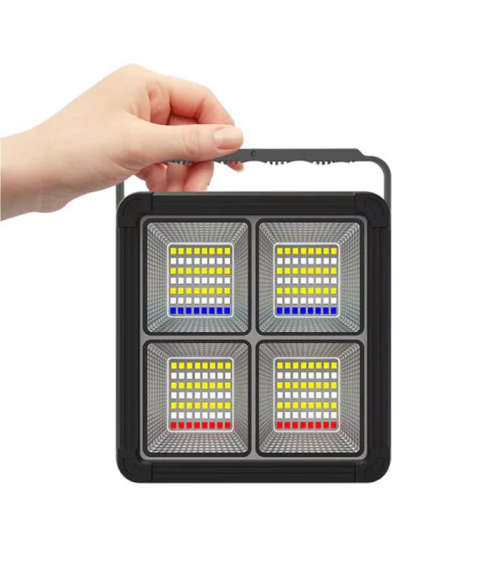 Portable Solar Light 144LED White Light 100W
