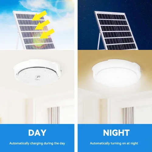 40W LED Solar Ceiling Light Indoor Bedroom Light