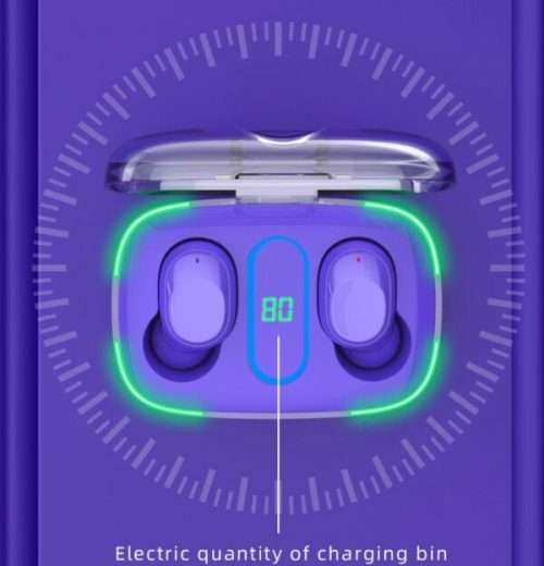TWS Digital Display Bluetooth Headset Transparent Shell Y90