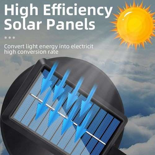 Solar Street Light Outdoor Induction LED Round Solar Panel Wall Lamp Remote Controlled