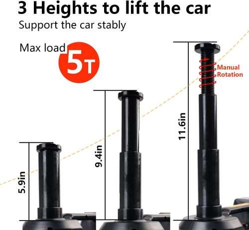 Electric Car Jack Kit 12V Car Jack Hydraulic With Impact Wrench And Tire Inflator Pump
