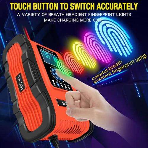 12V 24V 12A Automatic Smart Battery Charger for GEL WET AGM Lithium LiFePO4 LiPo