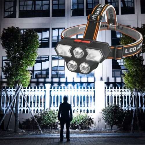 USB Rechargeable 4 Lighting Modes 800mah LED Headlamp 11LED