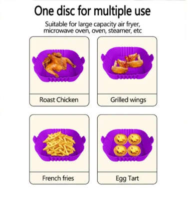 Silicone Air Fryer Mat Reusable Fryer Basket For Kitchen Oven Cooker
