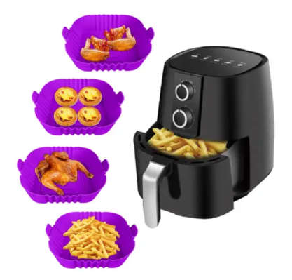 Silicone Air Fryer Mat Reusable Fryer Basket For Kitchen Oven Cooker