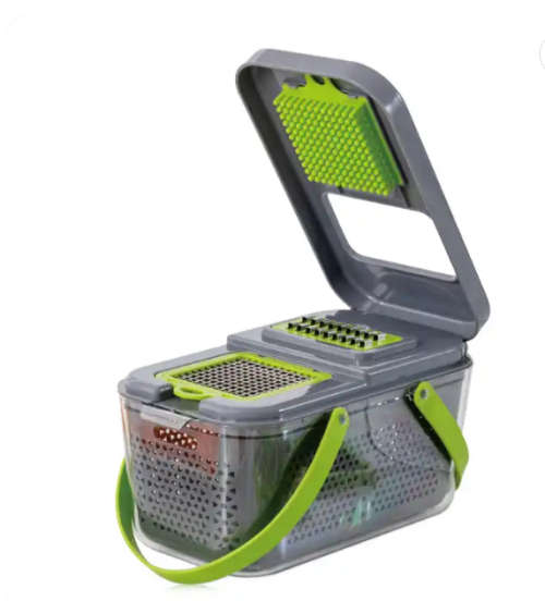 22 in 1 Portable Vegetable Slicer with 13 Stainless Steel Blades and Peeler