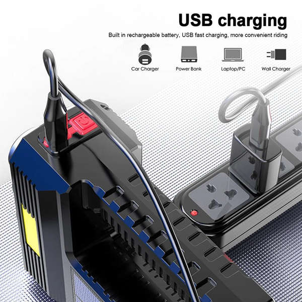 8 LED Solar Rechargeable Flashlights Multifunction LED Torch Portable Flashlight