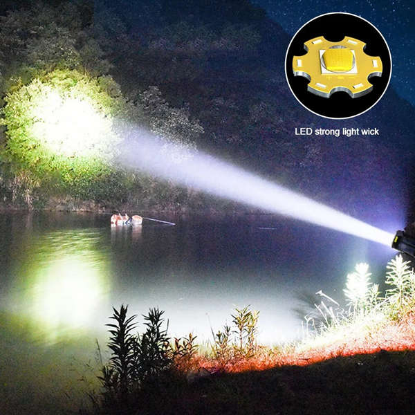 8 LED Solar Rechargeable Flashlights Multifunction LED Torch Portable Flashlight