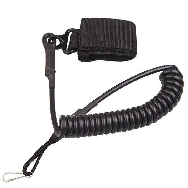 Tactical Pistol Lanyard Sling Secure Spring Retention Rope Sling Elastic Handgun