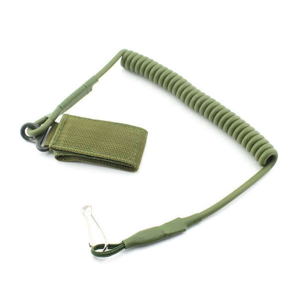 Tactical Pistol Lanyard Sling Secure Spring Retention Rope Sling Elastic Handgun
