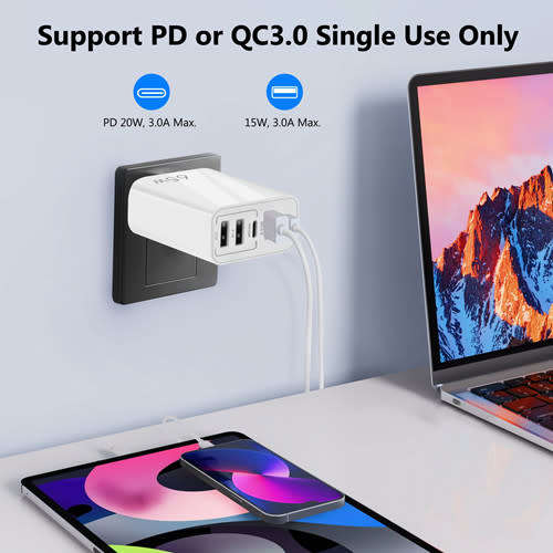 USB C Wall Charger 65W 5 Port Fast Charging Block USB C Charger