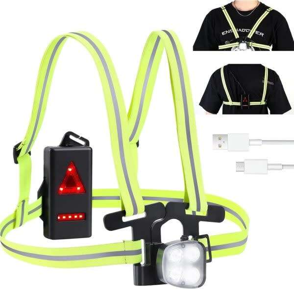 Rechargeable LED Running Chest Strap Light
