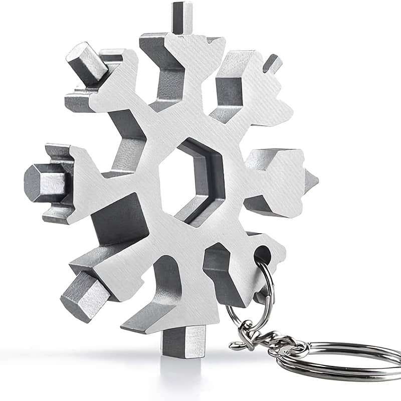 18 In 1 Snowflake Multitool, Christmas Stocking Stuffer,Unique Gifts For Men Women, Snowflake Multi-