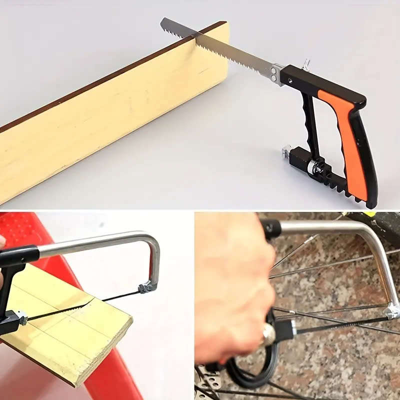 7 In 1 Saw Multi-Function Manual Diy Hacksaw Metal Wood Glass Saw Kit 6 Blades Woodworking Metalwork