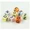 Acrylic 6mm cube colourful alphabet beads