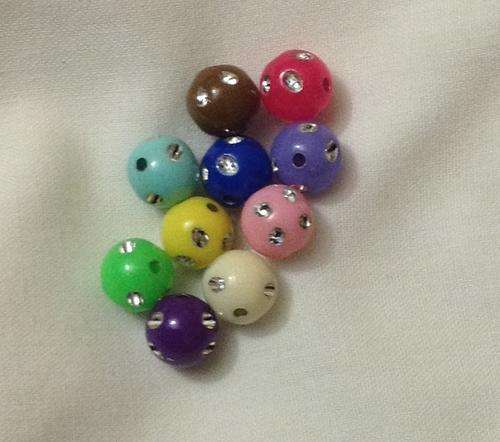 10mm diamantÃÂÃÂ© acrylic beads (pack of 50 beads)