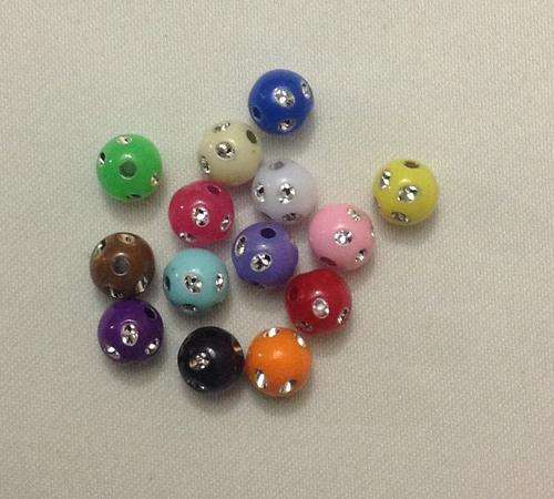8mm diamantÂÃÂÃÂ© acrylic beads (pack of 50 beads)