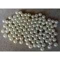 100 x 6mm ivory acrylic pearl