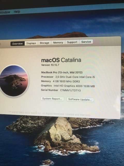MacBook Pro (mid 2012) Intel Core i5