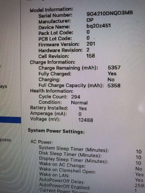 MacBook Pro (mid 2012) Intel Core i5