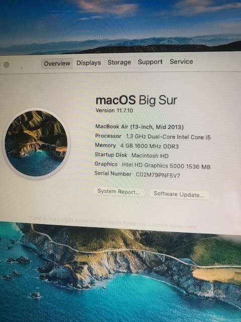 MacBook Air (mid 2013) Intel Core i5