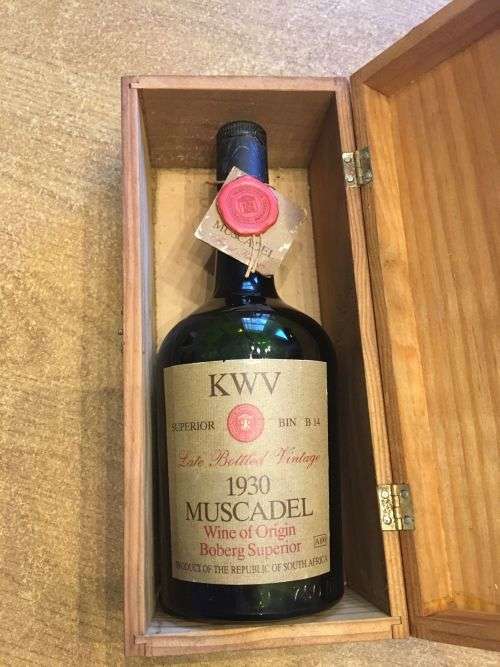 KWV Muscadel - 1930 in original wooden box