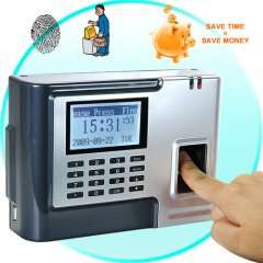 Fingerprint Time Attendance And Door System (Silver)
