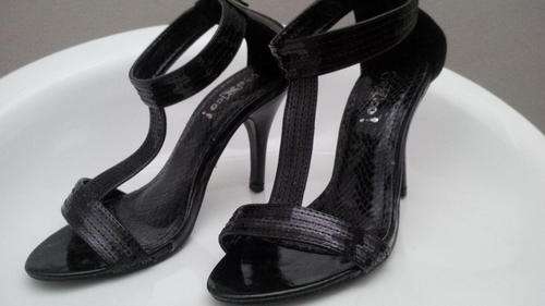 Brand New Sequin Black T Bar Heels - Size 3