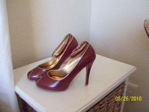 Stunning and Sexy Deep Red Stilletto Heels - Size 4