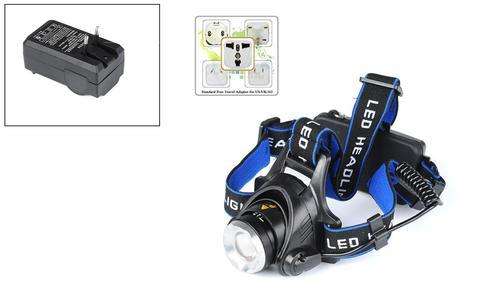 CREE T6 HEAD LAMP - 1200 LUMEN, 3 LIGHT SETTINGS, ADJUSTABLE HEAD STRAP, WEATHERPROOF - LT294