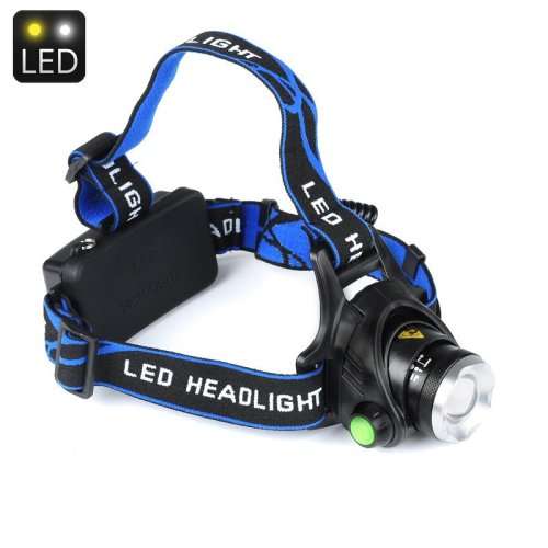 CREE T6 HEAD LAMP - 1200 LUMEN, 3 LIGHT SETTINGS, ADJUSTABLE HEAD STRAP, WEATHERPROOF - LT294
