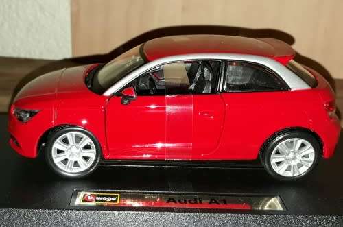 AUDI A1 DIECAST SCALE 1/24 CAR IN DISPLAY BOX BY BBURAGO - CLASSIC