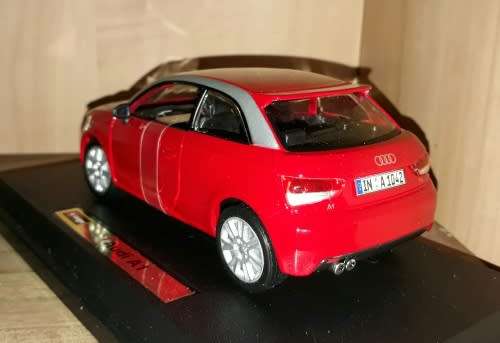 AUDI A1 DIECAST SCALE 1/24 CAR IN DISPLAY BOX BY BBURAGO - CLASSIC