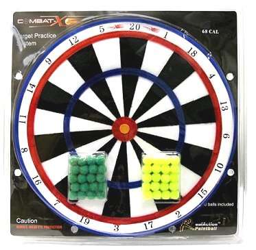 Velcro target system with balls