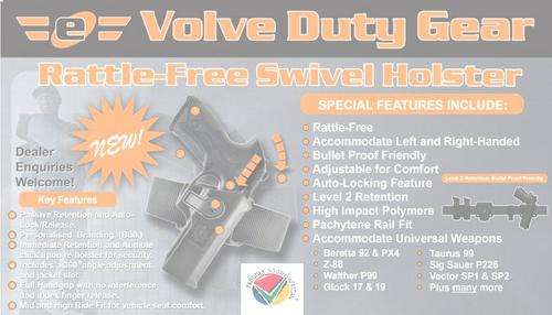E-VOLVE DUTY GEAR - RATTLE FREE SWIVEL HOLSTER