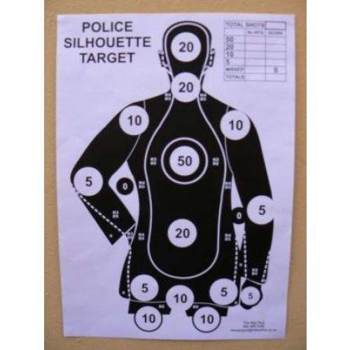 POLICE ADVANCED TARGET SHEETS - 10 x A3 SHEETS