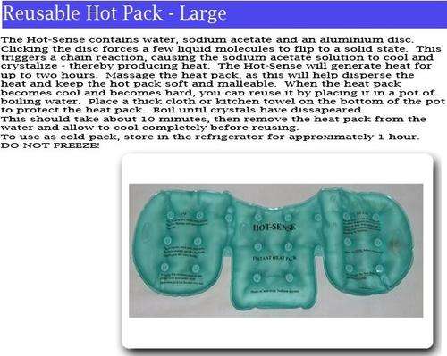 RE-USEABLE HOT PACK - LARGE