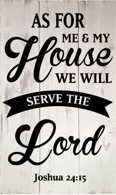 AS FOR ME & MY HOUSE WILL SERVE THE LORD PALLET SIGN