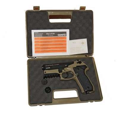 GAMO PT80 DESERT ATTACK - SPECIAL EDITION CO2 GAS GUN 4.5mm BB + FREE CARRY BOX