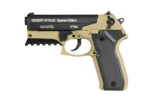 GAMO PT80 DESERT ATTACK - SPECIAL EDITION CO2 GAS GUN 4.5mm BB + FREE CARRY BOX
