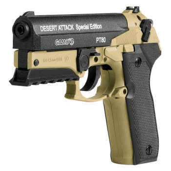GAMO PT80 DESERT ATTACK - SPECIAL EDITION CO2 GAS GUN 4.5mm BB + FREE CARRY BOX