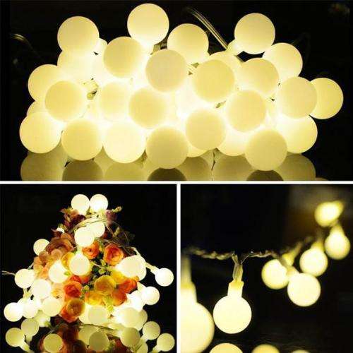 50 LED SOLAR STRING BULBS WARM WHITE