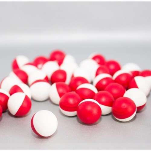 PEPPER BALLS - PAVA BALLS (0.68 CAL) RED / WHITE - JAR OF 140