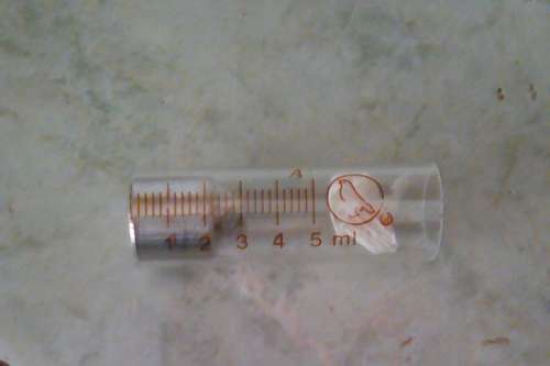 REPLACEMENT GLASS TUBE FOR KD105 REUSEABLE CONTINUOUS SYRINGE D TYPE 5ML VETERINARY SYRINGE
