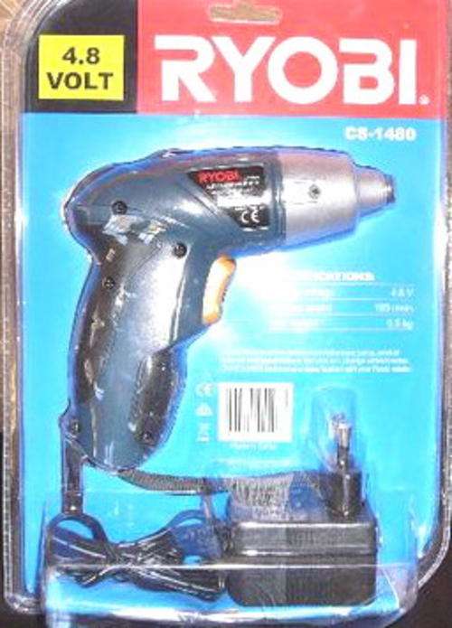 CORDLESS SCREWDRIVER - RYOBI 4.8 VOLT