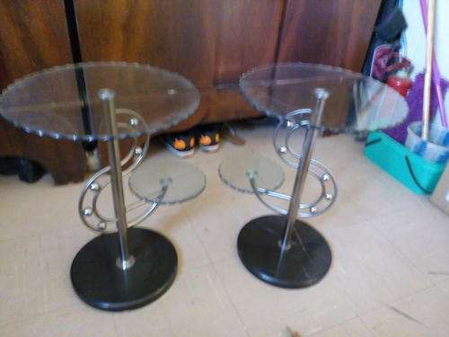 Glass table with Marble