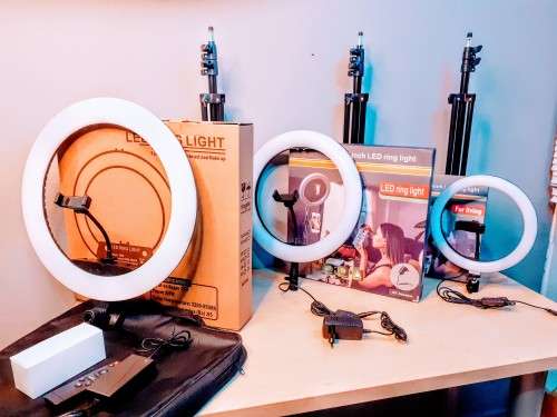 Ring light 10 inch with stand - Basic (White, cool, warm light)