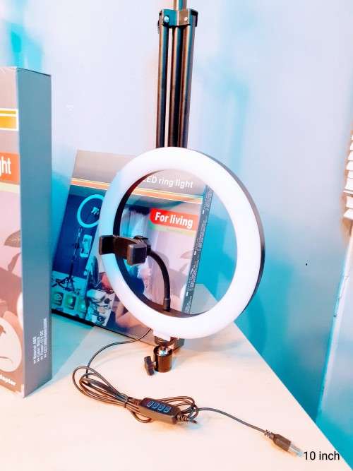 Ring light 10 inch with stand - Basic (White, cool, warm light)