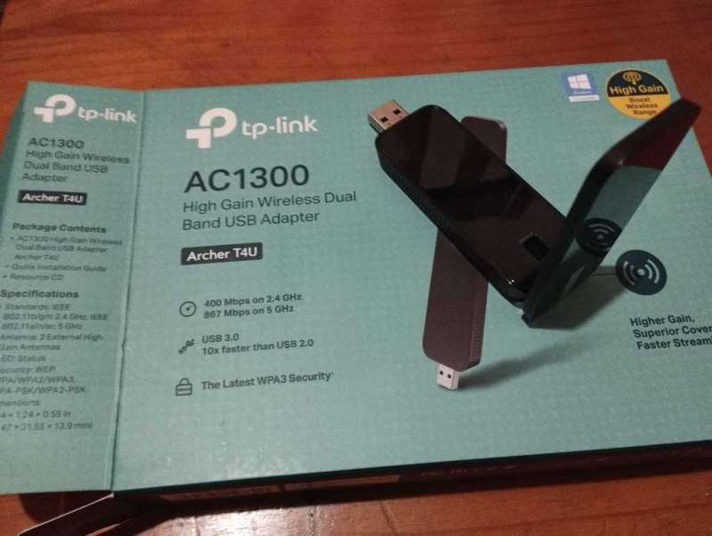 TP-LINK Archer T4U AC1300 Wireless Dual Band USB Dongle