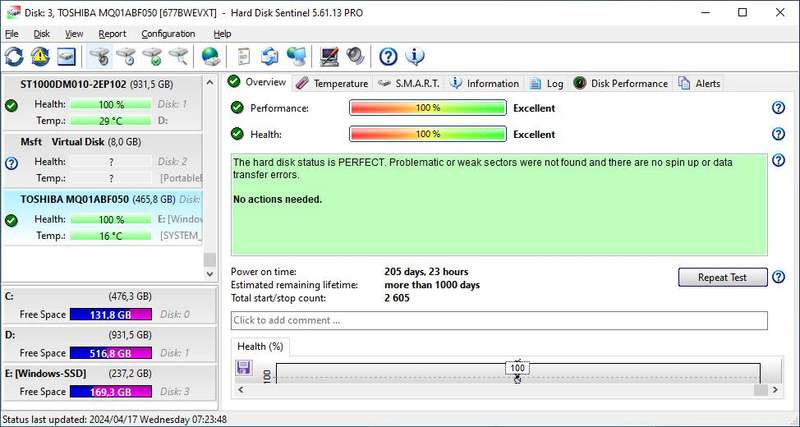 Toshiba 500GB laptop hard drive